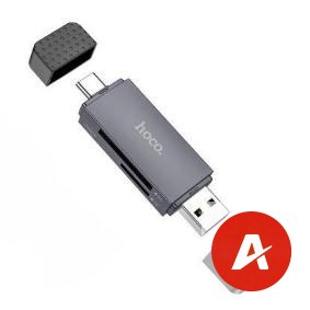 HB45 Spirit 2-in-1 USB/Type-C 2.0 card reader