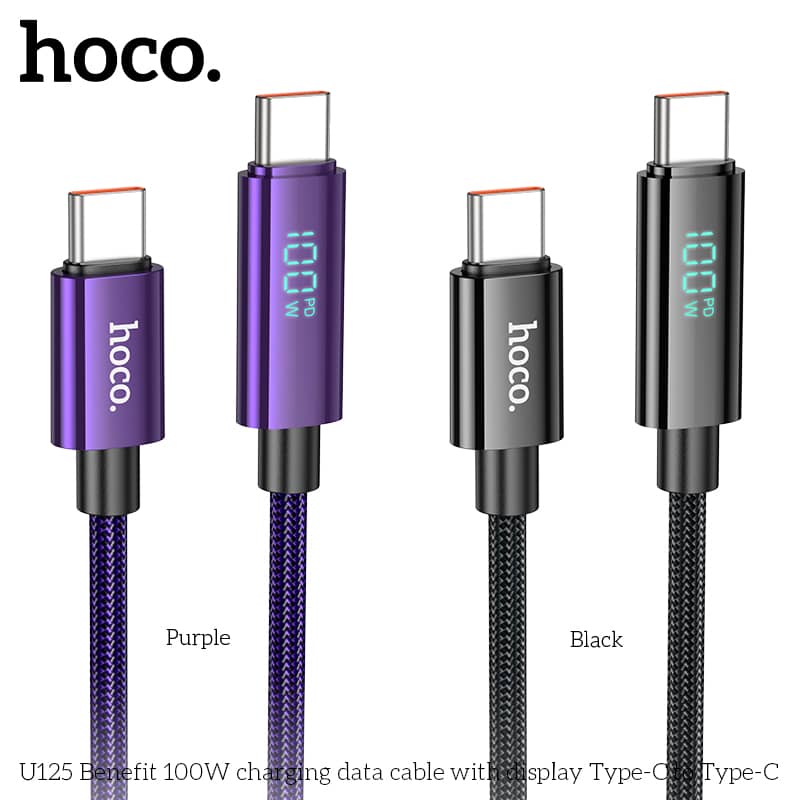 ⚡ Hoco U125 Benefit 100W Charging Data Cable