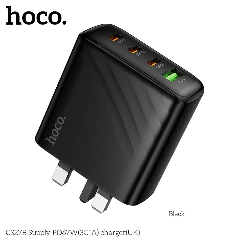 Hoco CS27B Supply PD67W (3C1A) Charger Set – C to C UK Plug