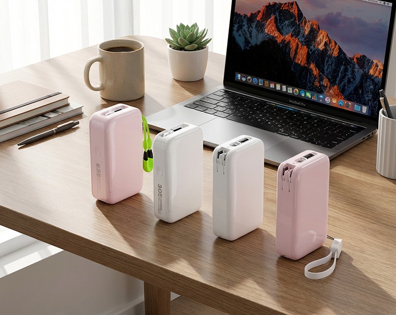  6-in-1 Retractable Cord Mini Power Bank