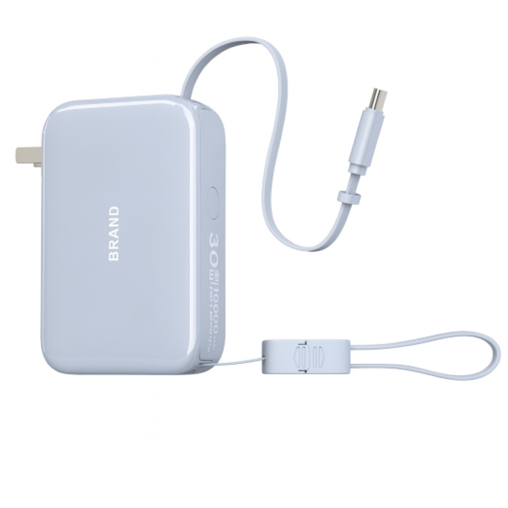 3 In 1 Power Bank with Built-in Retractable Cable