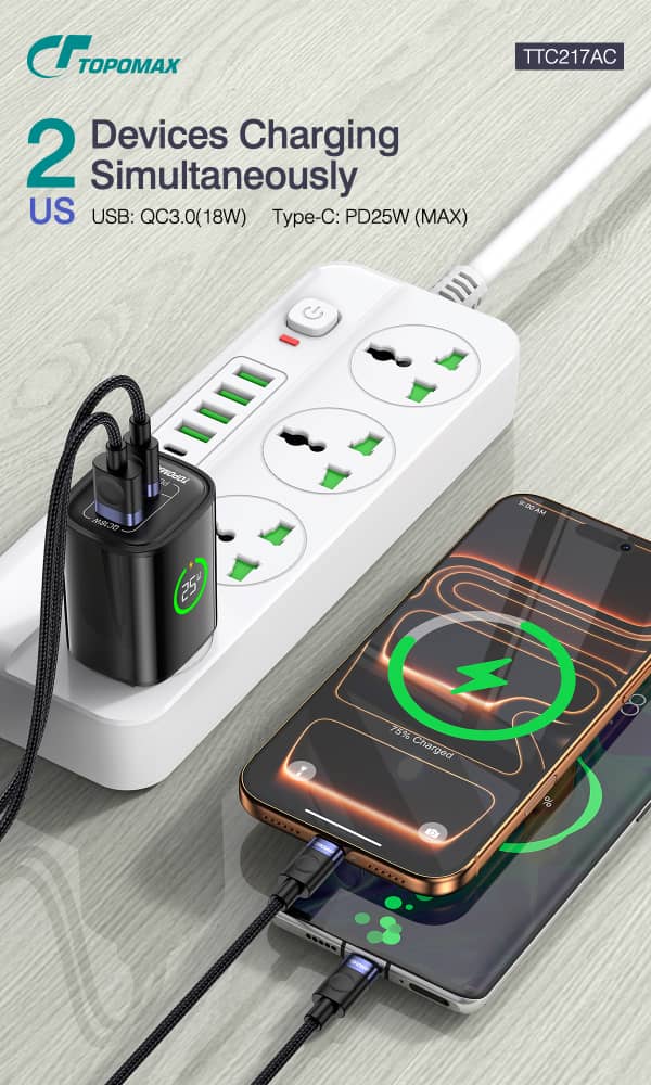 TOPOMAX TTC-F217AC 25W Fast Charger