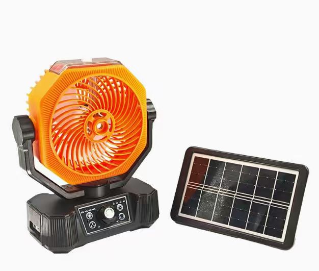 Solar Rechargeable 6-Inch Portable Fan with Remote Control