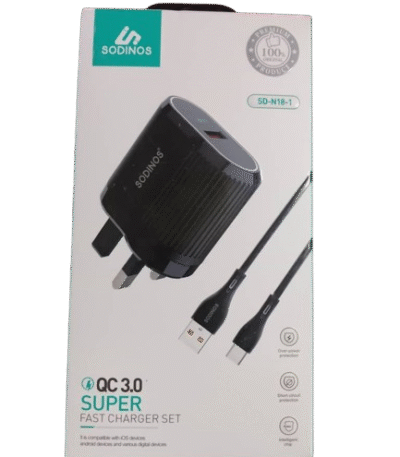 SODINOS QC 3.0 Super Fast Charger Set