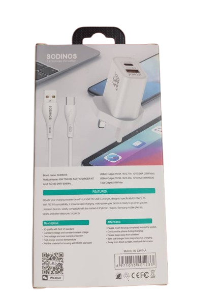 SODINOS 55W Fast Charger Set