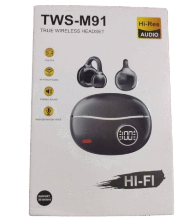 TWS-M91 True Wireless Bluetooth Earbuds – Hi-Res Audio, Long Battery Life, IPX4 Waterproof